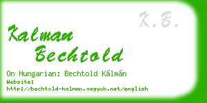 kalman bechtold business card