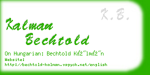 kalman bechtold business card